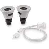 Solis Vakuum-Weinflaschenverschlüsse, 2 Stück, inklusive Schlauchanschluss-Set,