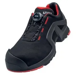 1 support Halbschuhe S3 65671 schwarz/rot, Weite 10, Größe 40 - schwarz/weiß - 40