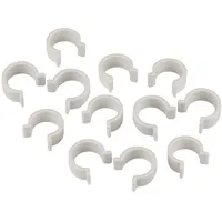 WINDHAGER Ersatzclips Tomatenhaus ALUSTAR, Gewächshausclips, Clips für Gewächshausfolie, Ersatz Klammern, 12 STK., weiß