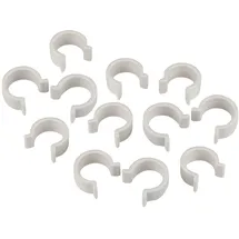 WINDHAGER Ersatzclips Tomatenhaus ALUSTAR, Gewächshausclips, Clips für Gewächshausfolie, Ersatz Klammern, 12 STK., weiß