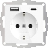2USB 2U-449511 1fach Schutzkontakt-Steckdose mit USB-Ladeausgang,