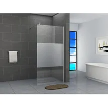 fa-bausysteme Walk-In Glas Dusche Teilsatiniert 80 cm