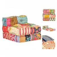 vidaXL Modularer Pouf Patchwork Stoff