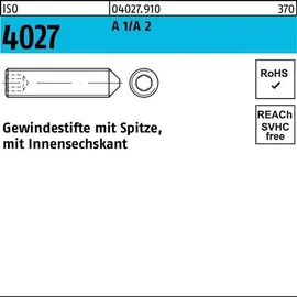 Hörger & Geßler Gewindestift ISO 4027 M5 x 4 500 Stück