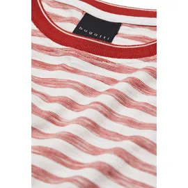 Bugatti T-Shirt BUGATTI, Damen, Gr. 3XL, braun (rost), 100% Baumwolle, normal, Rundhals, gerader Abschluss, Shirts T-Shirt, mit Fineliner-Streifen