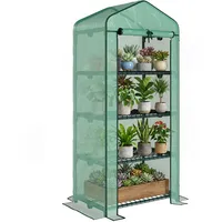 Outsunny Gewächshaus Mit Regale Foliengewächshaus Mit Rolltor Winterfest Treibhaus Tomatenhaus Für Balkon Garten 70 X 50 X 160 Cm Tomatengewächshaus Für Tomaten Gemüse Blumen Pflanzen Dunkelgrün