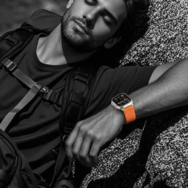 techprotect Tech-Protect Nylonarmband für Apple Watch 44 / 45 / 46 / 49 mm – Orange