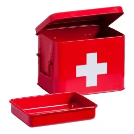 Zeller Medizinbox, Metall, rot