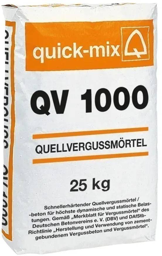 Quick-Mix QV 1000-1 Quellvergussmörtel / -beton - 25kg 0-1mm | <25mm