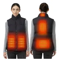Mincoo Funktionsweste Beheizbare Weste Damen mit 18400mAh Powerbank 3 Einstellbar Temperatur Beheizbare Jacke Heizweste Maschinenwaschbare XXL