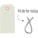 APLI agipa Gepäckanhänger, 100 x 51 mm, neutral, mit Draht