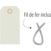 APLI agipa Gepäckanhänger, 100 x 51 mm, neutral, mit Draht