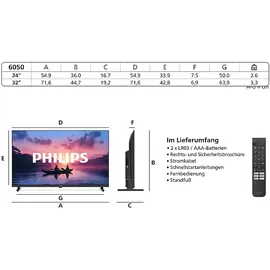 Philips 24PHS6050/12 24" HD Ready LED TITAN OS TV