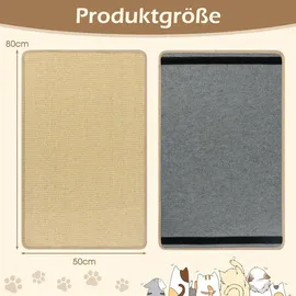 Costway Kratzmatte 80 x 50 cm beige