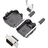 AMPHENOL L17DPPK25-BK+L717DB25PST D-SUB Stiftleisten-Set 180° Polzahl: 25 Schrauben 1St.