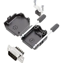 AMPHENOL L17DPPK25-BK+L717DB25PST D-SUB Stiftleisten-Set 180° Polzahl: 25 Schrauben 1St.