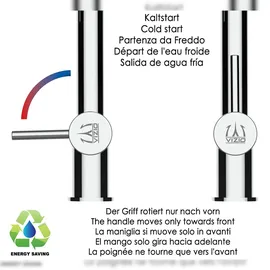 VIZIO BOD 4 Wege Wasserhahn Einhebelmischer Schwarz