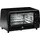 Homcom Mini Backofen 10 L 750W 100-230°C 60 Min. Timer mit Temperatur bis zu 230 °C Minuten Backblech, und Herausnehmbarer Bodenschale, Pizza-Ofen, Schwarz