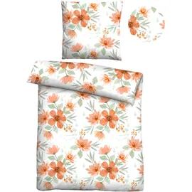 Castell 0020371 orange (nektarine) Seersucker 155 x 220 cm + 2 x 80 x 80 cm