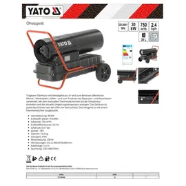 Yato Heizkanone Ölheizgebläse 30 kW schwarz