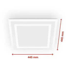 Telefunken LED Panel LED Deckenleuchte, Deckenlampe dimmbar, inkl. Fernbedienung, RGB Funktion, 24 Watt, 2400lm, Timerfunktion, 445x445x63mm (LxBxH), 318806TF,