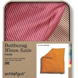SCHLAFGUT Bettbezug einzeln 240x220 cm | yellow-deep-red-mid Woven Fade Bettwäsche