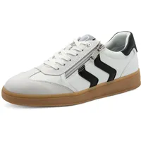 Marco Tozzi Damen Sneaker flach mit Schnürsenkeln Freizeit, Weiß 40 EU