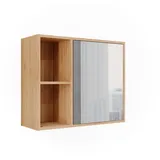 Vicco Badspiegelschrank Lucie Bambus 54 x 45 cm mit Spiegel