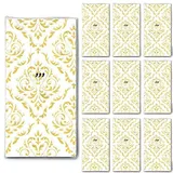 100 Taschentücher Hochzeit geprägt (10x10) Unique Moments für Freudentränen Weiß-Gold