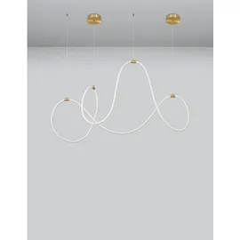 Nova Luce Cerelia 1-flg. 56W 60 cm geschwungen Messing/Gold