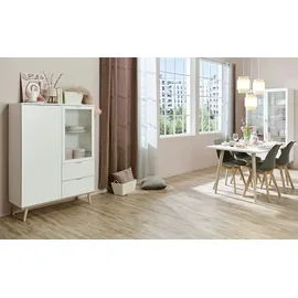 Möbel Kraft Highboard 100 x 140 x 40 cm Weiß