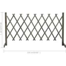 vidaXL Garten Rankzaun 150 x 80 cm grau