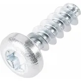 TOOLCRAFT 88202-1 Kunststofffurchende Schraube 2.2mm 6mm T-Profil Stahl verzinkt 100St.