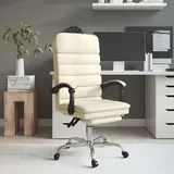 vidaXL Bürostuhl mit Massagefunktion Kunstleder Creme