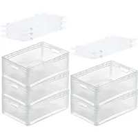 Proregal SuperSparSet 5x Transparenter Eurobehälter LightLine mit offenem Griff