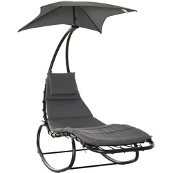 Outsunny Liege Stahl, Texteline-Gewebe, Polyester-Gewebe
