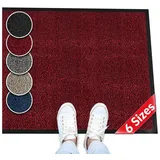 ANRO Fußabtreter Türteppich Schmutzfangmatte Home Business Rot 90x150cm