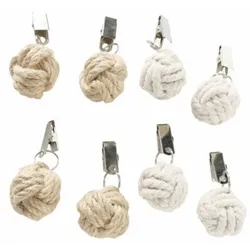 Tischdeckenbeschwerer weiß oder natur 4-tlg. Set