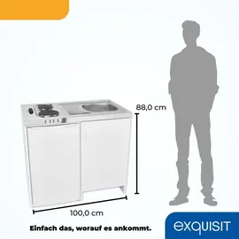 GGV Exquisit KS85-VU-090E Kühlschrank (75 l, 843 mm hoch, Weiß)