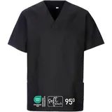 Exner Petguard EXNER Medizinischer Schlupf-Kasack, OP-Kasack, Unisex, für Krankenpflege, Altenpflege, Farbe schwarz, Größe 3XL - 3XL