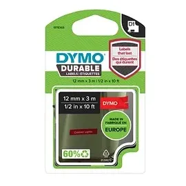 Dymo Hochleistungs-Etikettenband 1978366 Weiß/Rot 12 mm x 3 m 1 St.
