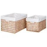 VCM ebuy24 Korb Bustelo 2er Set Natur 25 x 35 cm | Gr.: onesize