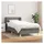 vidaXL Boxspringbett 100 x 200 cm Dunkelgrau