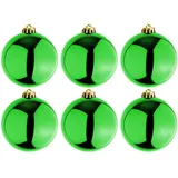 Mojawo 6 Stück XL Weihnachtsbaumkugeln Christbaumkugeln Lime Ø 15cm