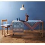 BASSETTI MIRA Tischdecke - Jacquard aus 100% Baumwolle in der Farbe Blau B1, Maße: 170x170 cm - 9326083