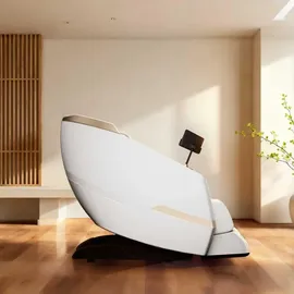 360Home Massagesessel Kunstleder 73 x 106 x 140 cm Weiß mit Heizfunktion