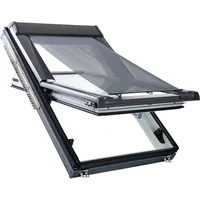 Roto Designo Classic ZAR Außenrollo-Screen 65 x 130 cm schwarz