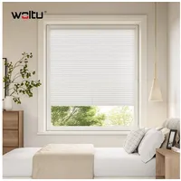 Woltu Plissee ohne Bohren Klemmfix Faltrollo Jalousie Weiß 95x130cm