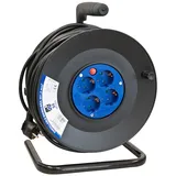 Hepoluz H05vv-f 4 Outlets With Circuit Breaker 50 M Kabeltrommel - Black / Blue - One Size