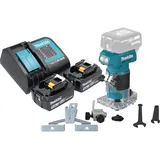 Makita DRT 52 ST Akku Kantenfräse 18 V 6 mm Brushless + 2x Akku 5,0 Ah + Ladegerät